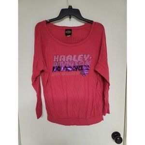 ~ womens pink long sleeved harley davidson joplin missouri shirt